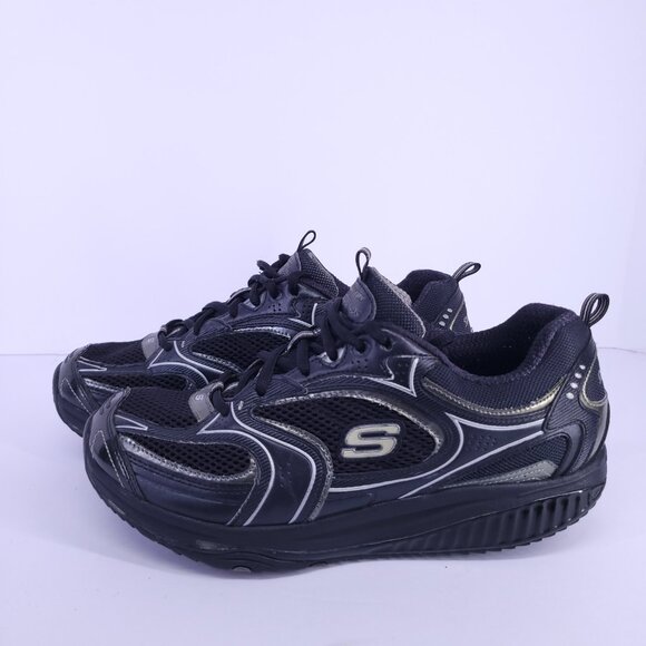 SKECHERS Shape Ups SN12320 Black Womens Size 9.5 Walking Toning Sneakers BKSL - Picture 6 of 14